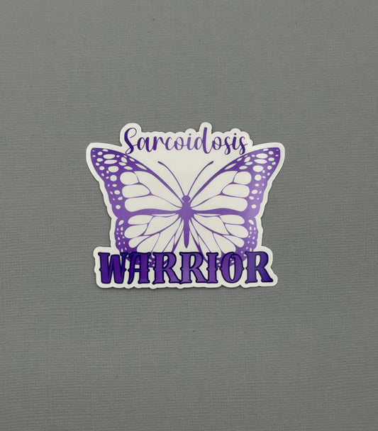 Sarcoidosis Warrior Butterfly Sticker or Magnet