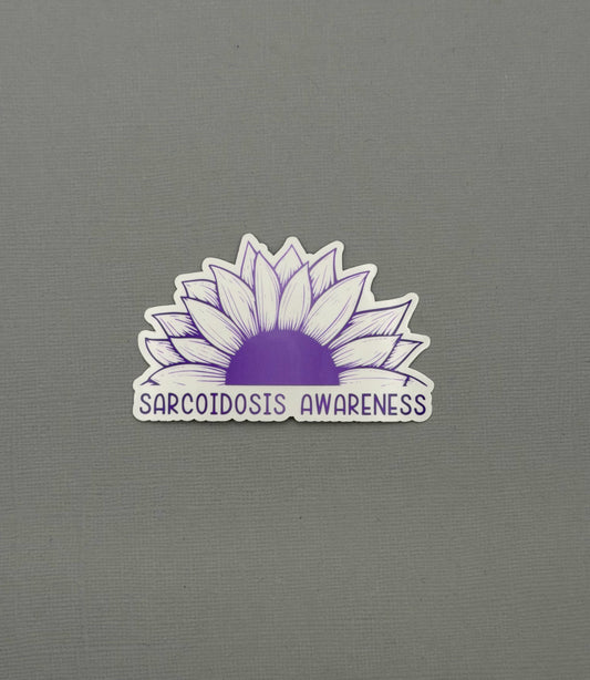 Sarcoidosis Awareness Sunflower Sticker or Magnet