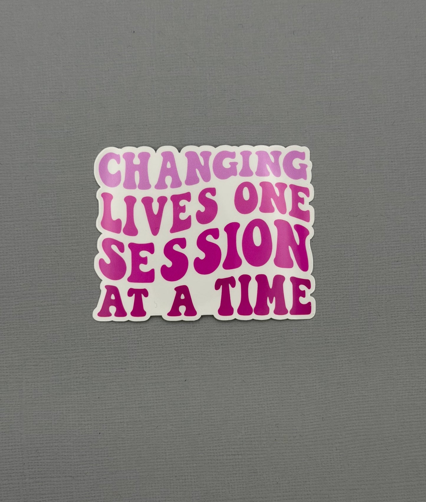 Changing Lives One Session at a Time Sticker or Magnet