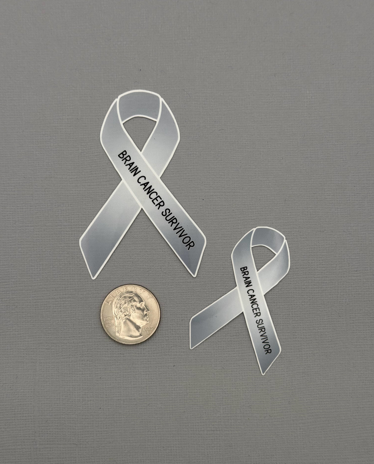 Brain Cancer Survivor Ribbon Sticker or Magnet