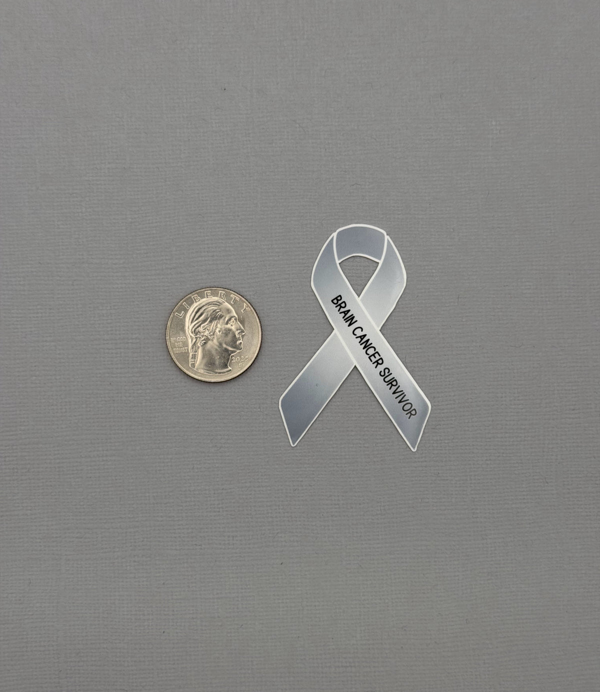 Brain Cancer Survivor Ribbon Sticker or Magnet