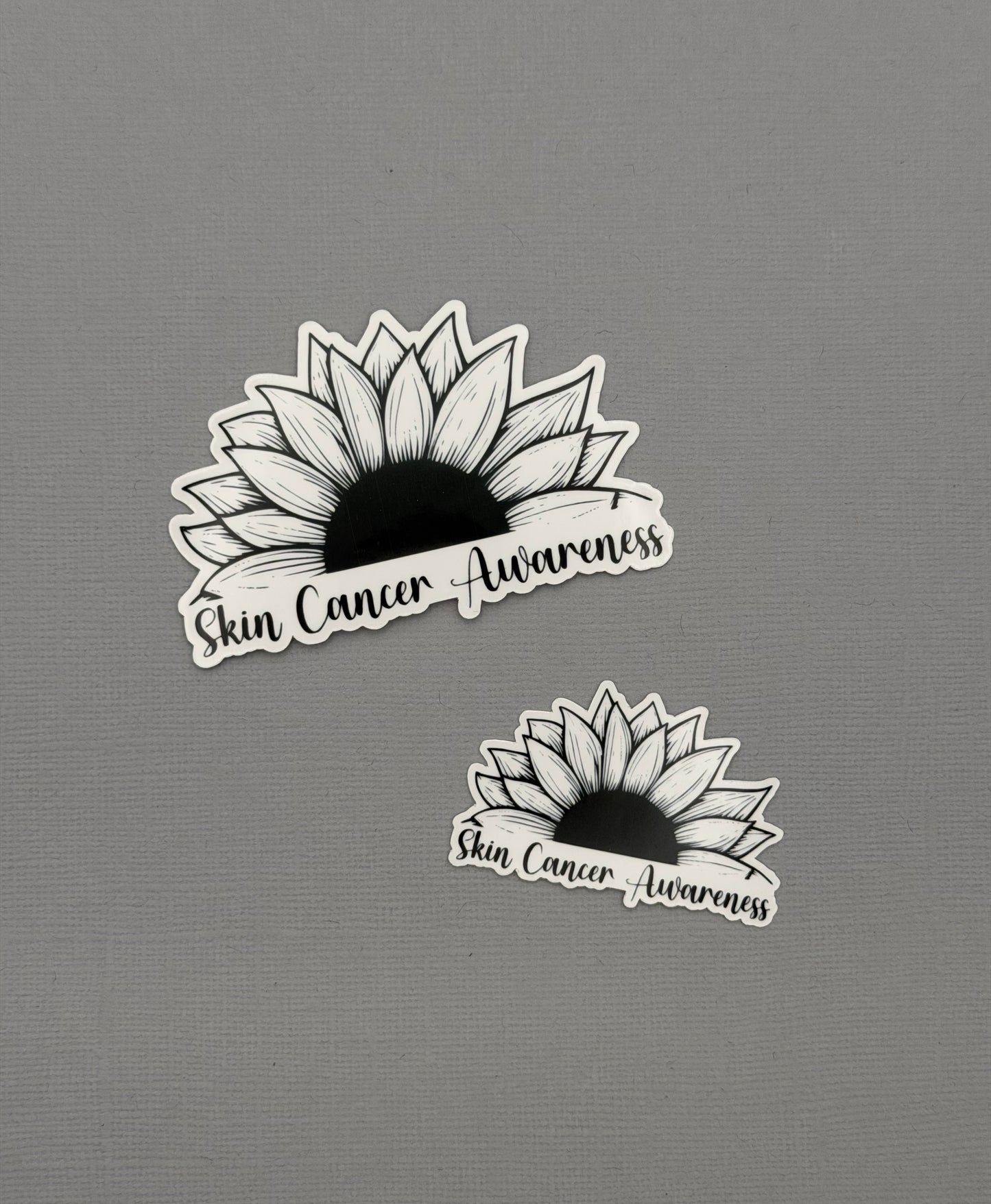 Skin Cancer Awareness Sunflower Sticker or Magnet