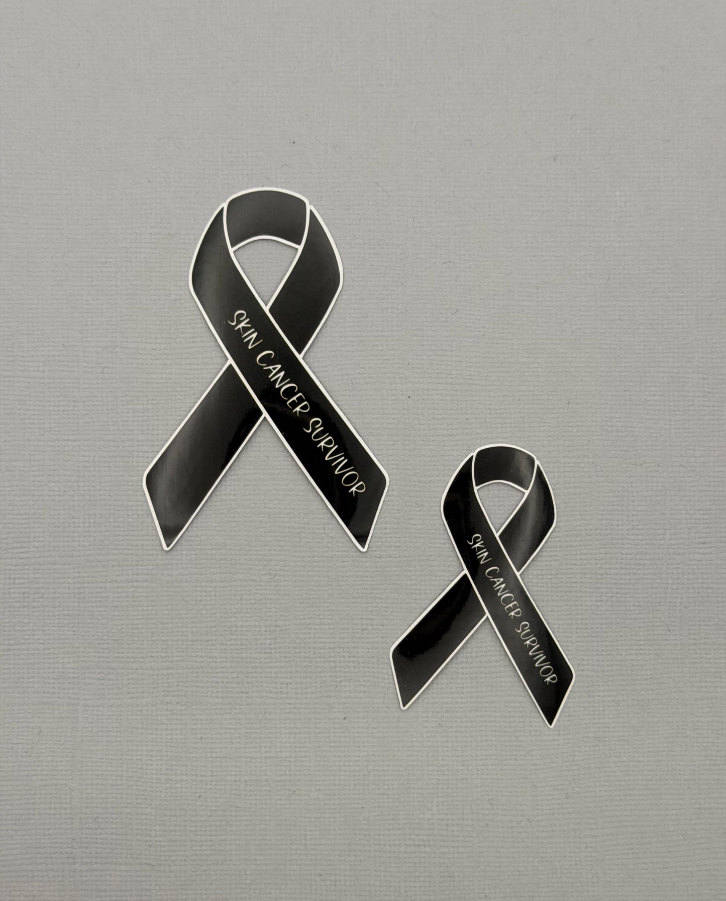 Skin Cancer Survivor Ribbon Sticker or Magnet