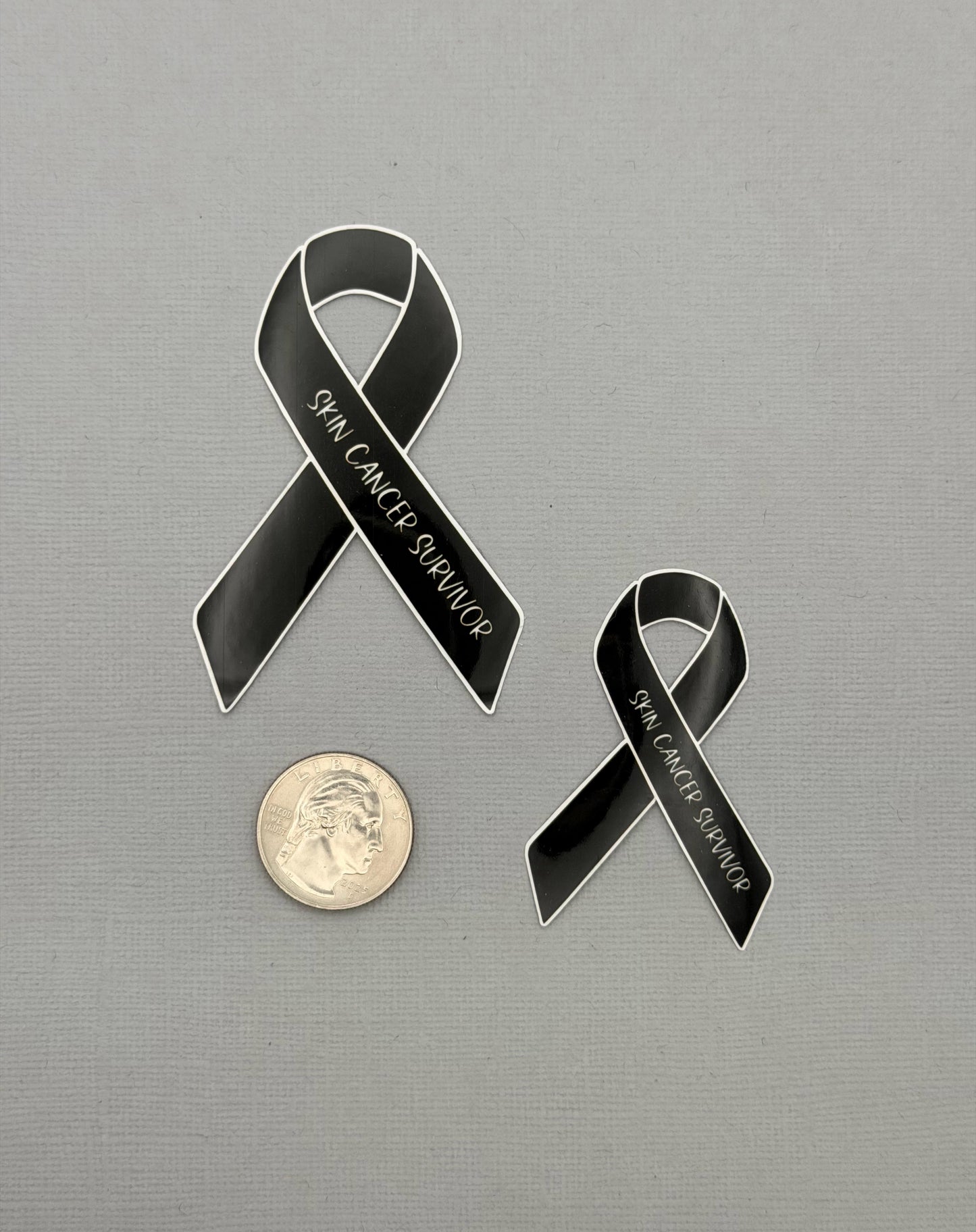 Skin Cancer Survivor Ribbon Sticker or Magnet