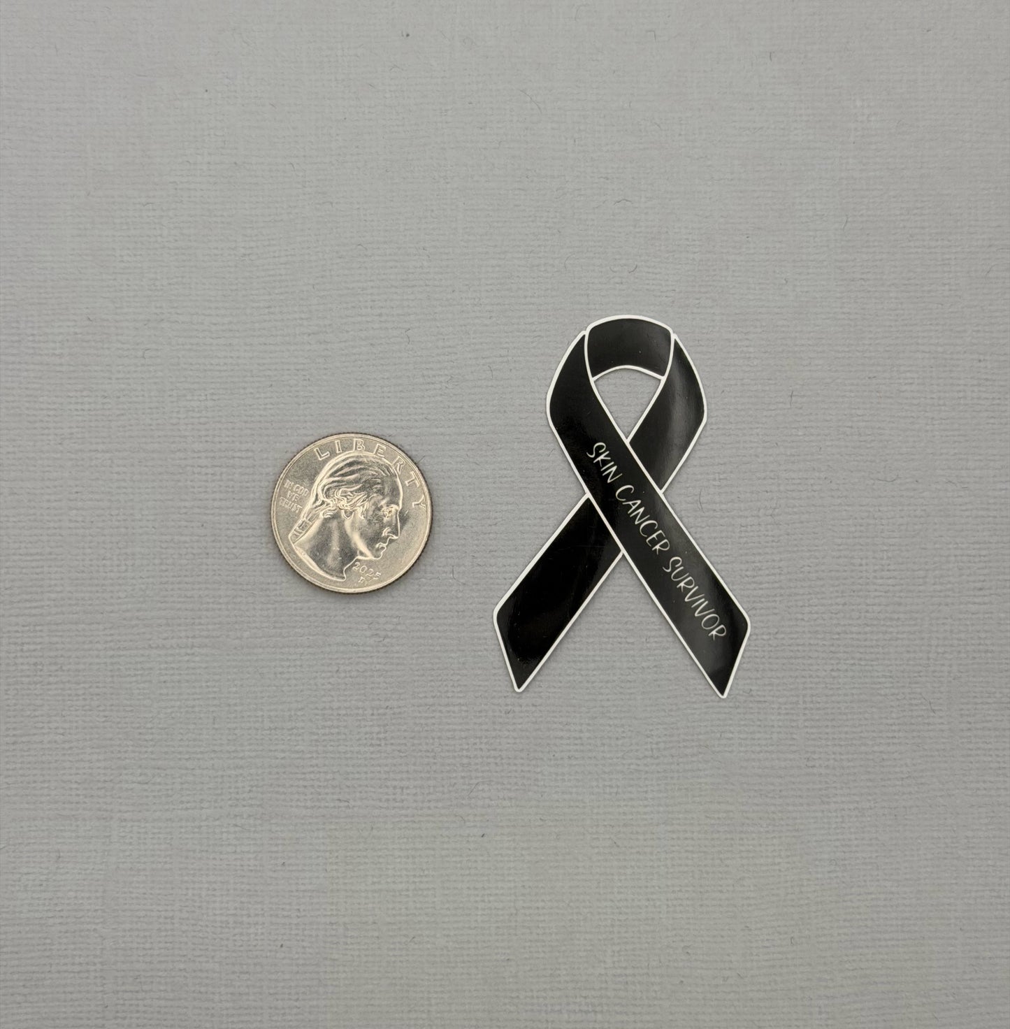 Skin Cancer Survivor Ribbon Sticker or Magnet
