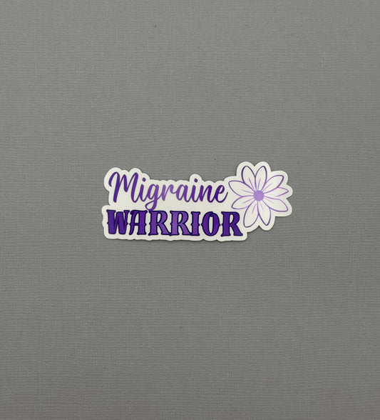 Migraine Warrior Flower Sticker or Magnet