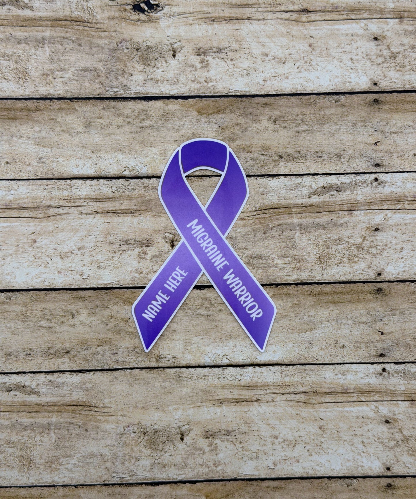 Migraine Warrior Custom Ribbon Sticker or Magnet