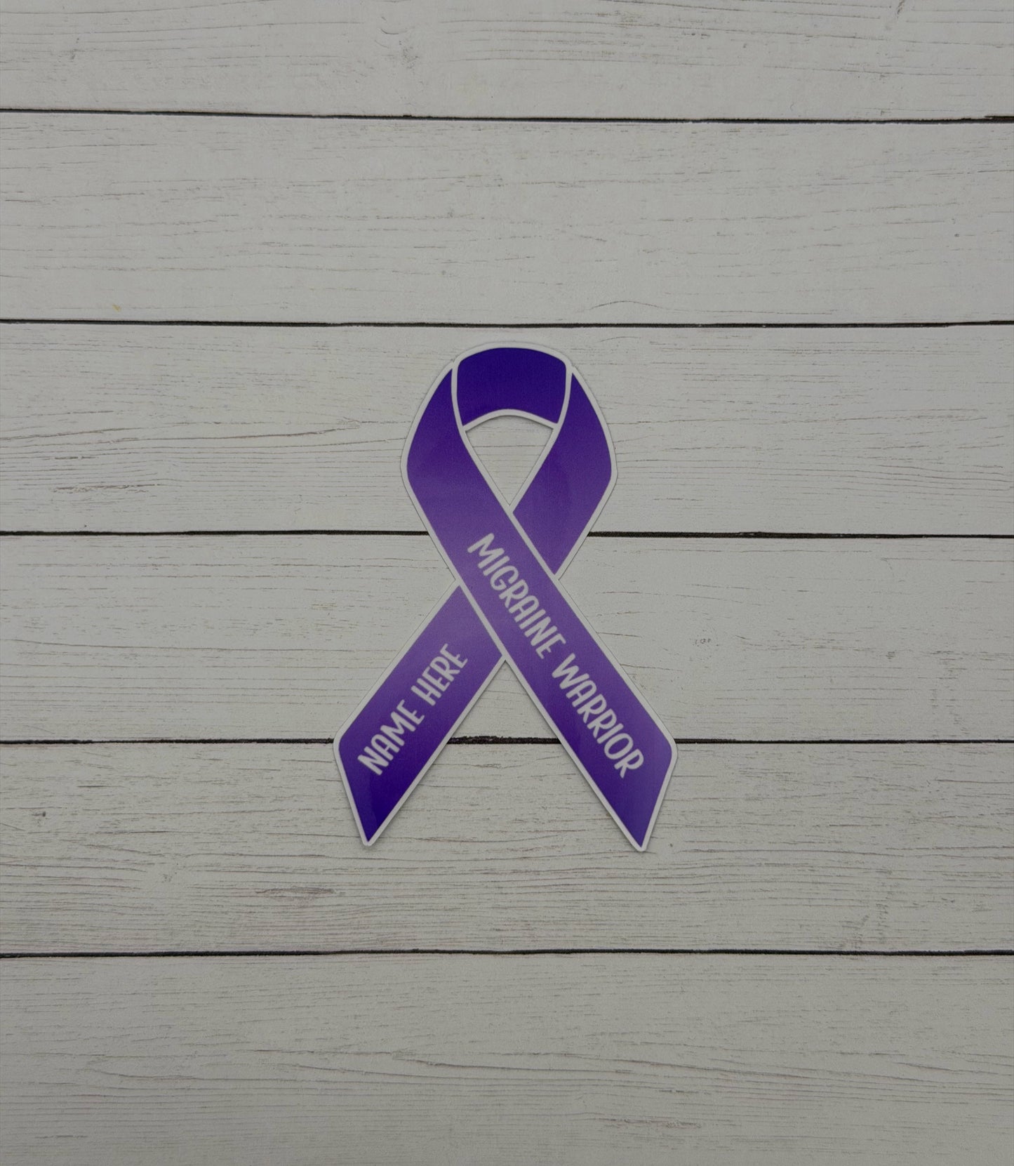 Migraine Warrior Custom Ribbon Sticker or Magnet