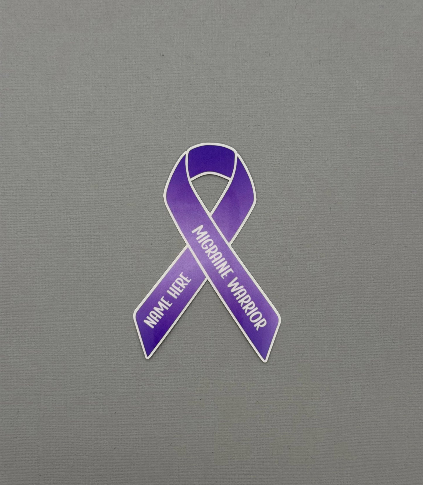 Migraine Warrior Custom Ribbon Sticker or Magnet