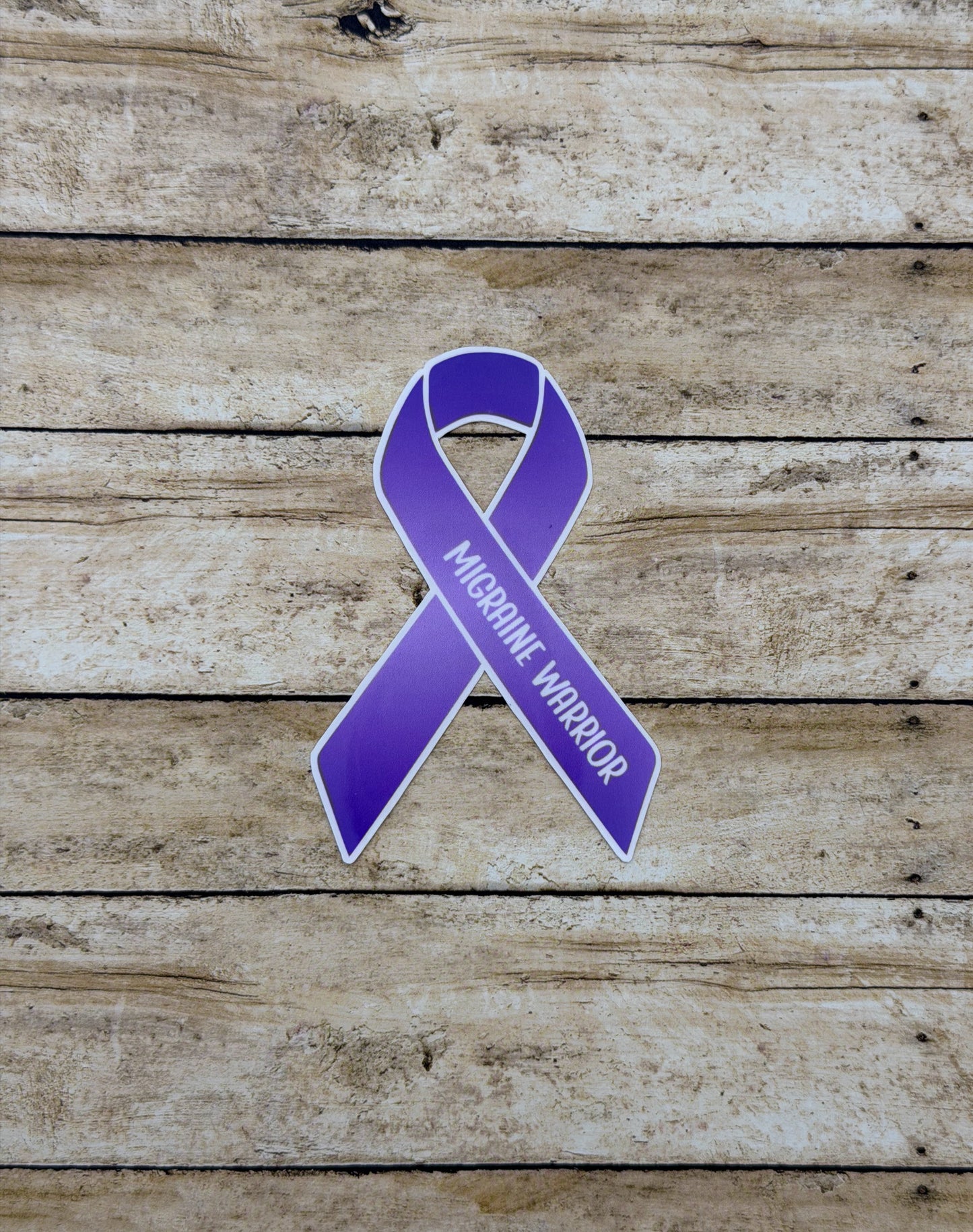 Migraine Warrior Ribbon Sticker or Magnet