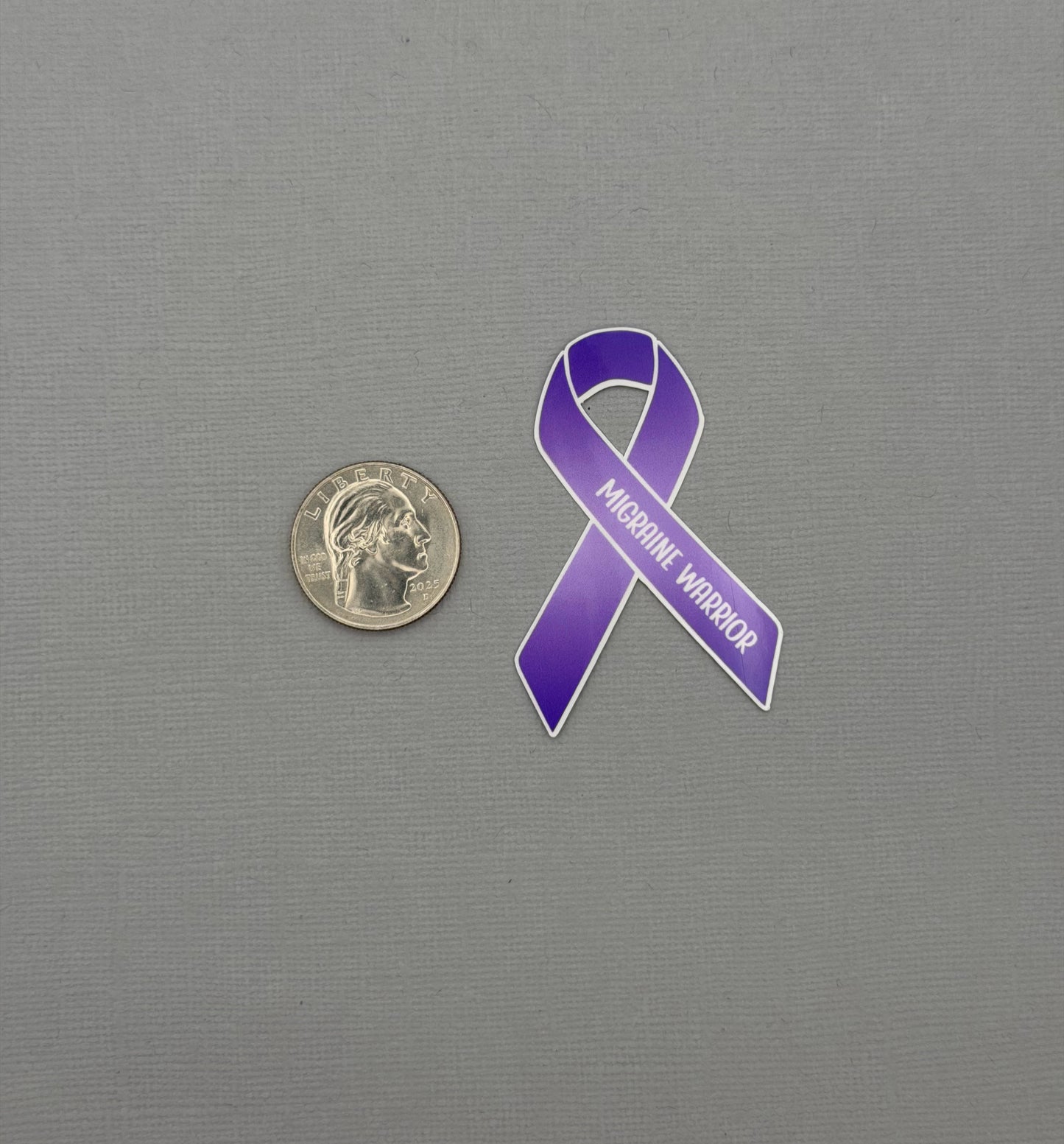 Migraine Warrior Ribbon Sticker or Magnet