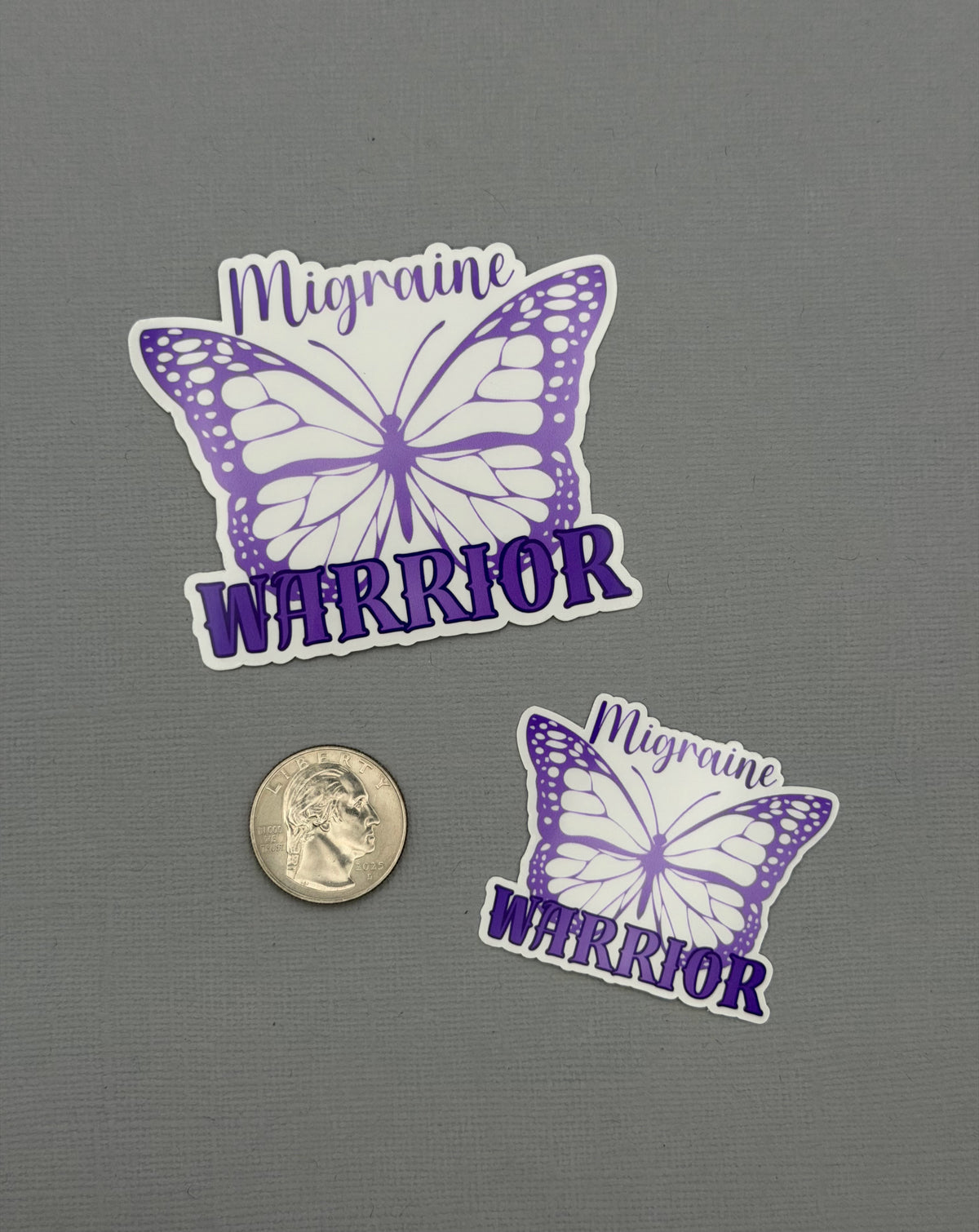Migraine Warrior Butterfly Sticker or Magnet