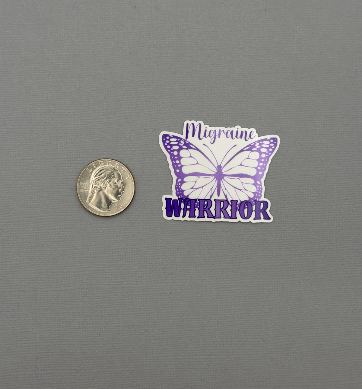 Migraine Warrior Butterfly Sticker or Magnet