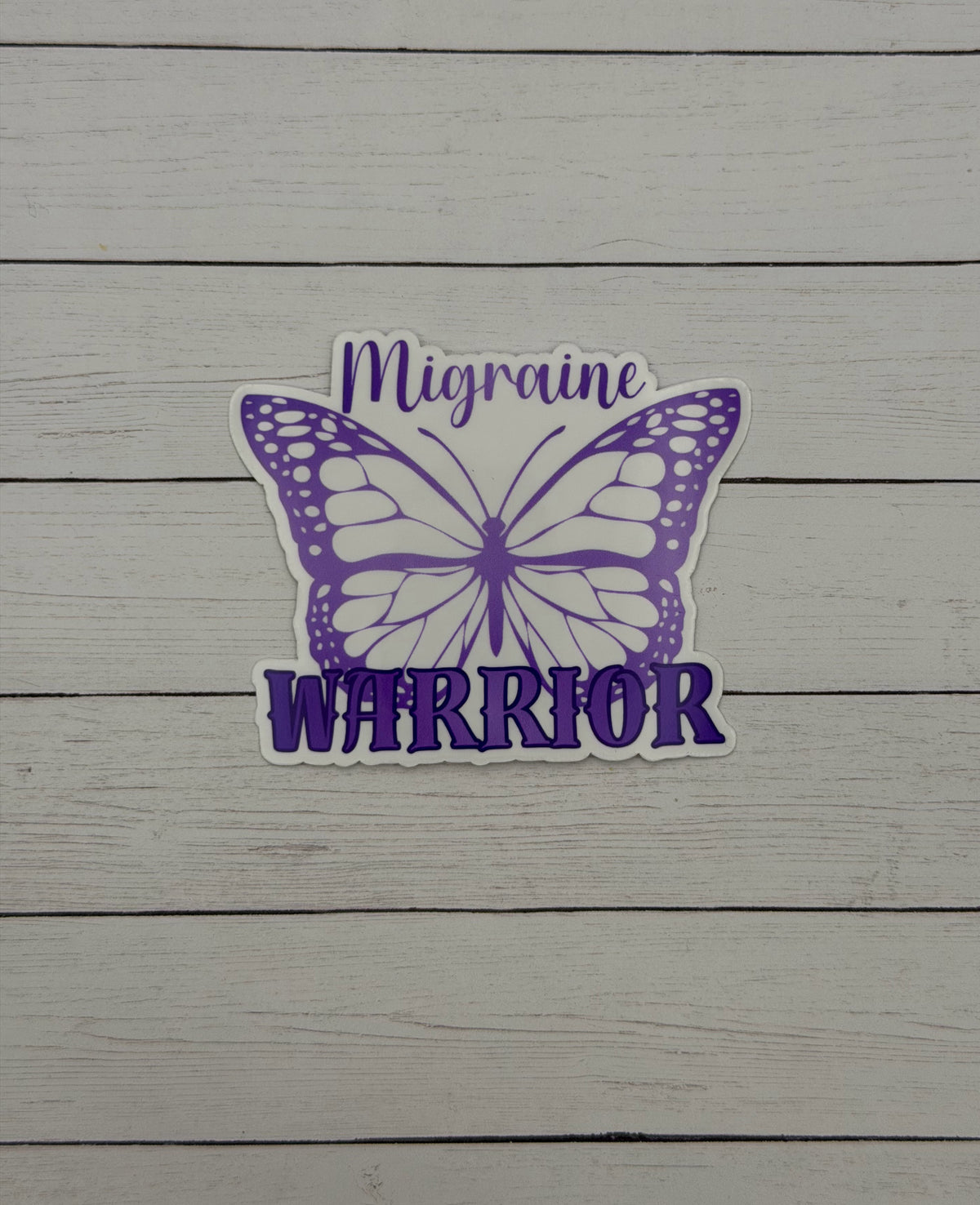 Migraine Warrior Butterfly Sticker or Magnet