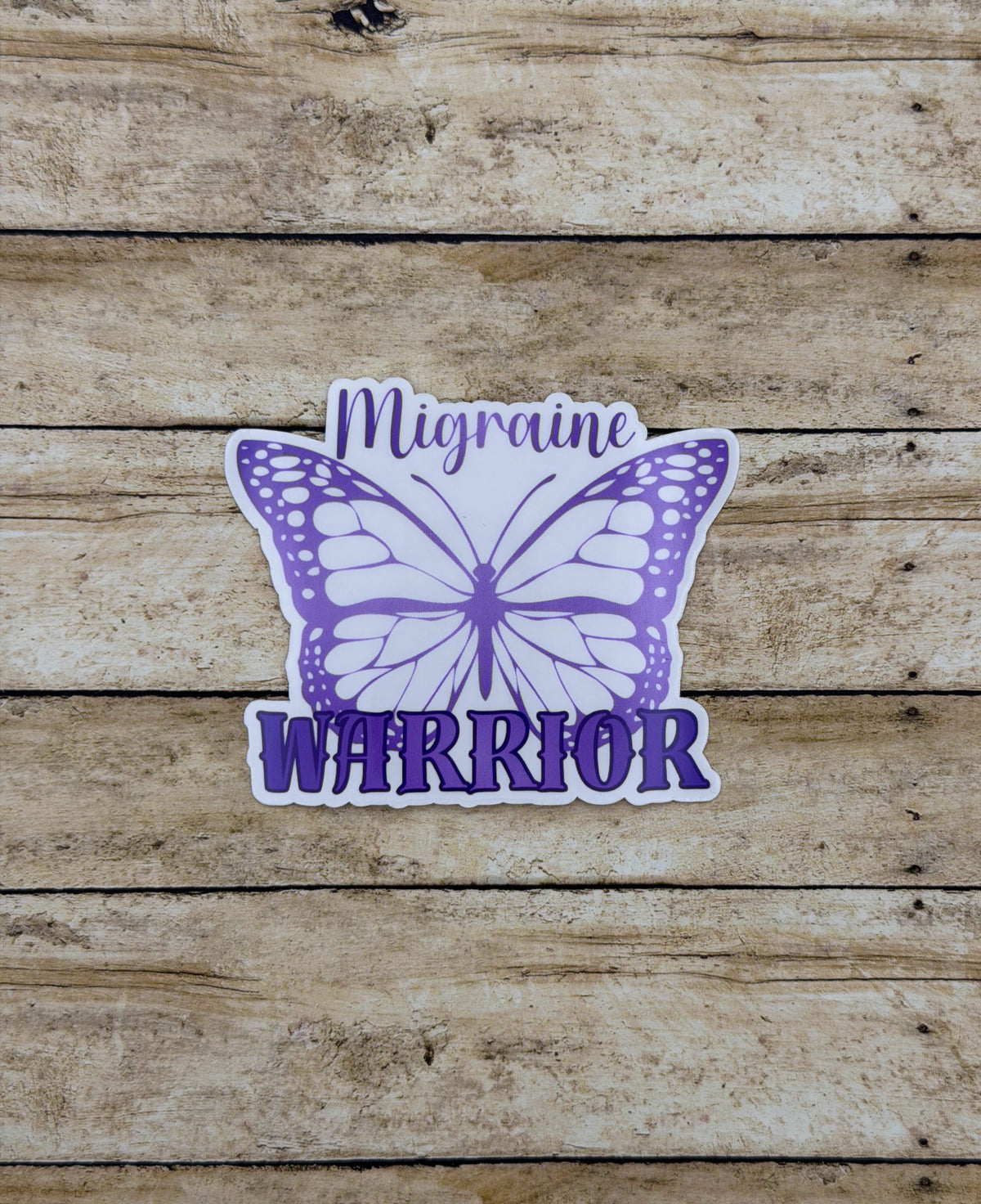 Migraine Warrior Butterfly Sticker or Magnet