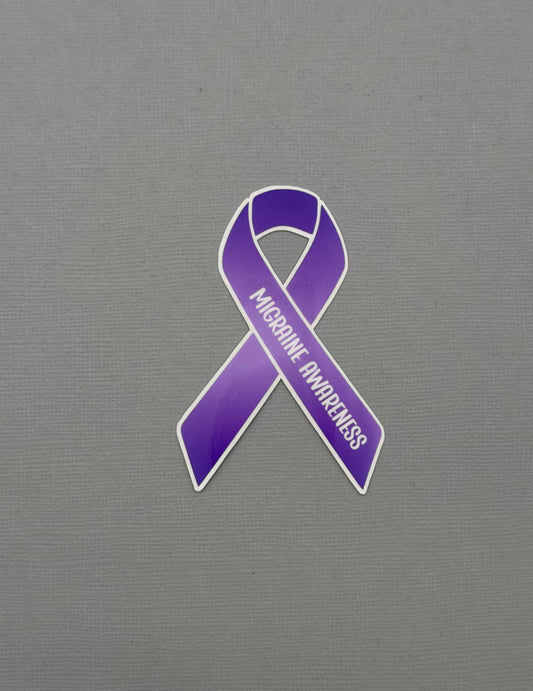 Migraine Awareness Ribbon Sticker or Magnet