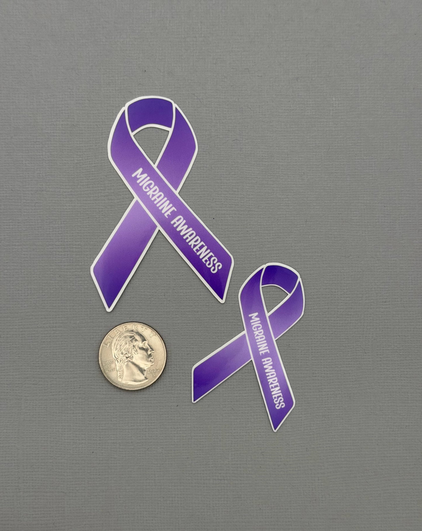 Migraine Awareness Ribbon Sticker or Magnet