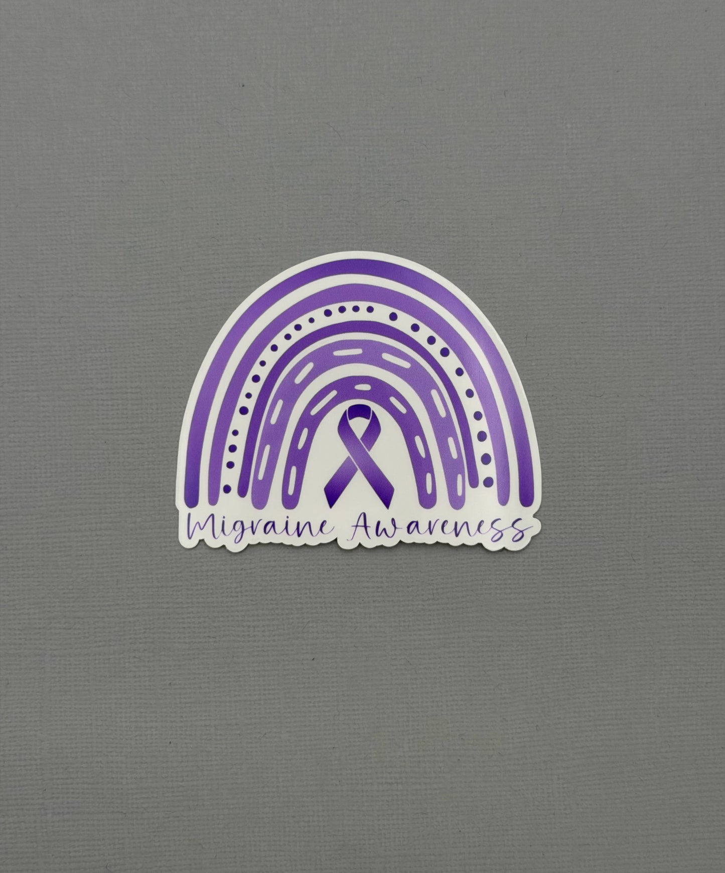 Migraine Awareness Rainbow Sticker or Magnet