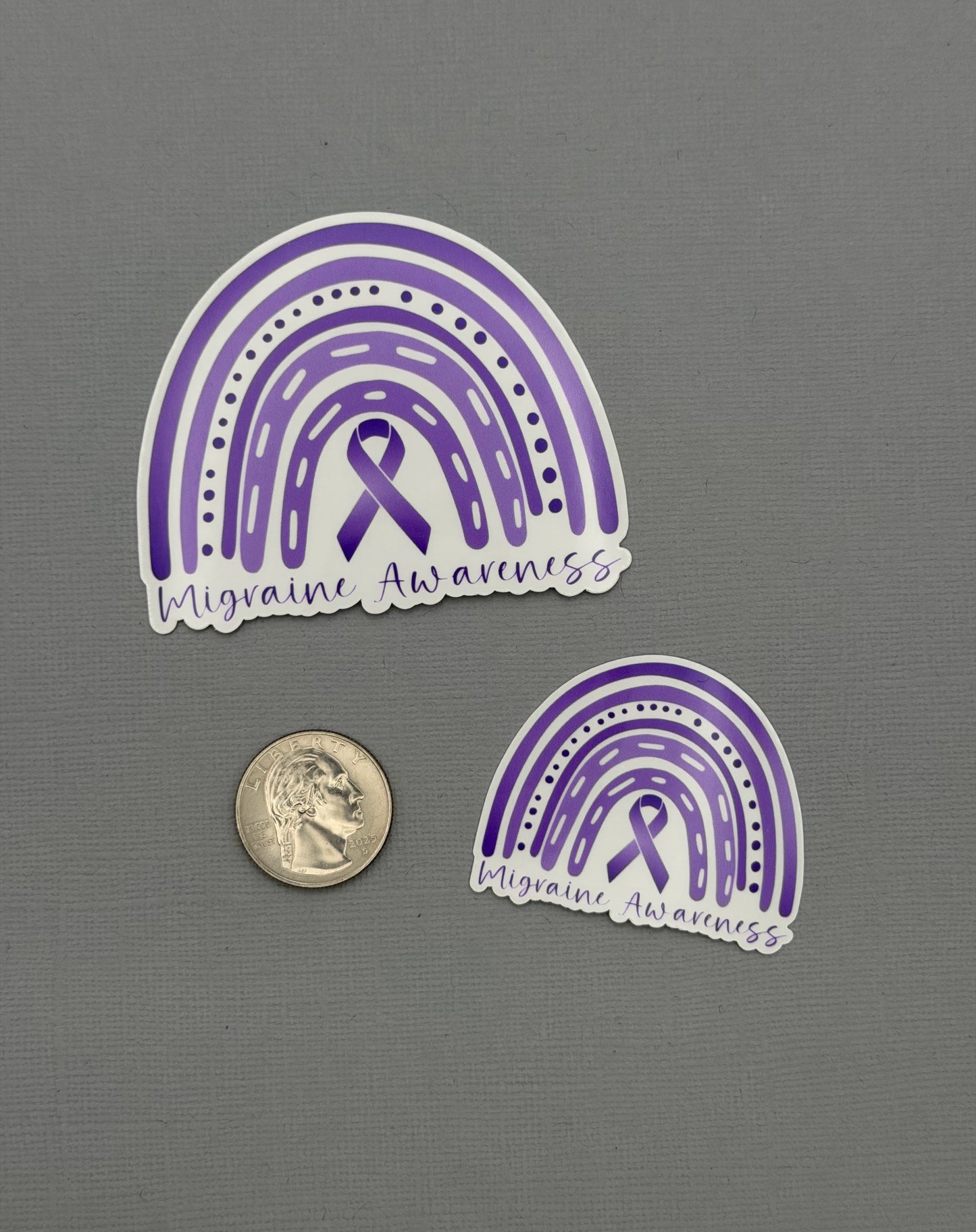 Migraine Awareness Rainbow Sticker or Magnet