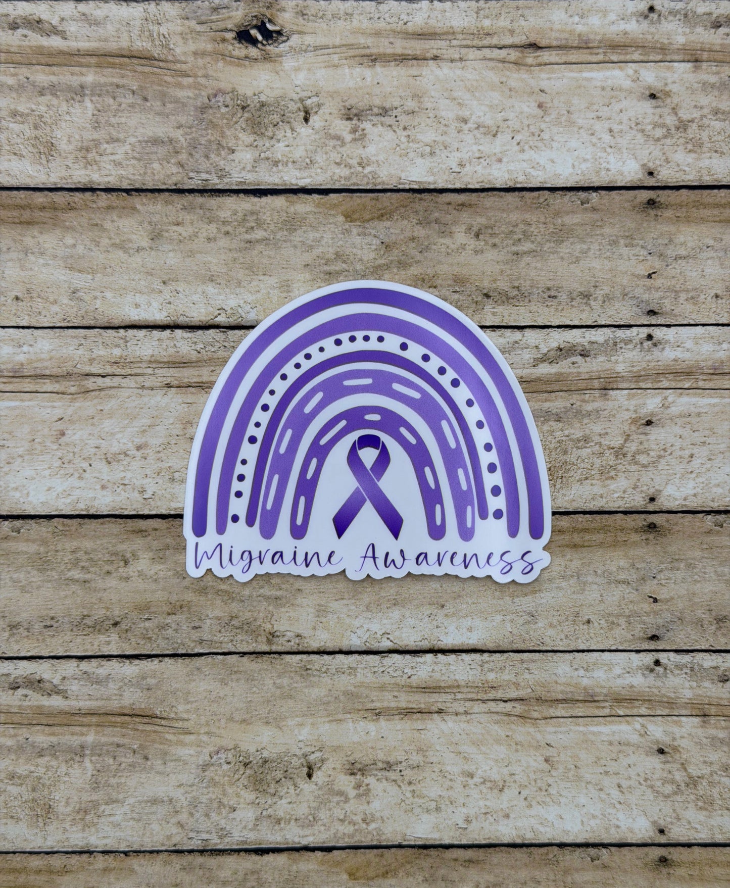 Migraine Awareness Rainbow Sticker or Magnet