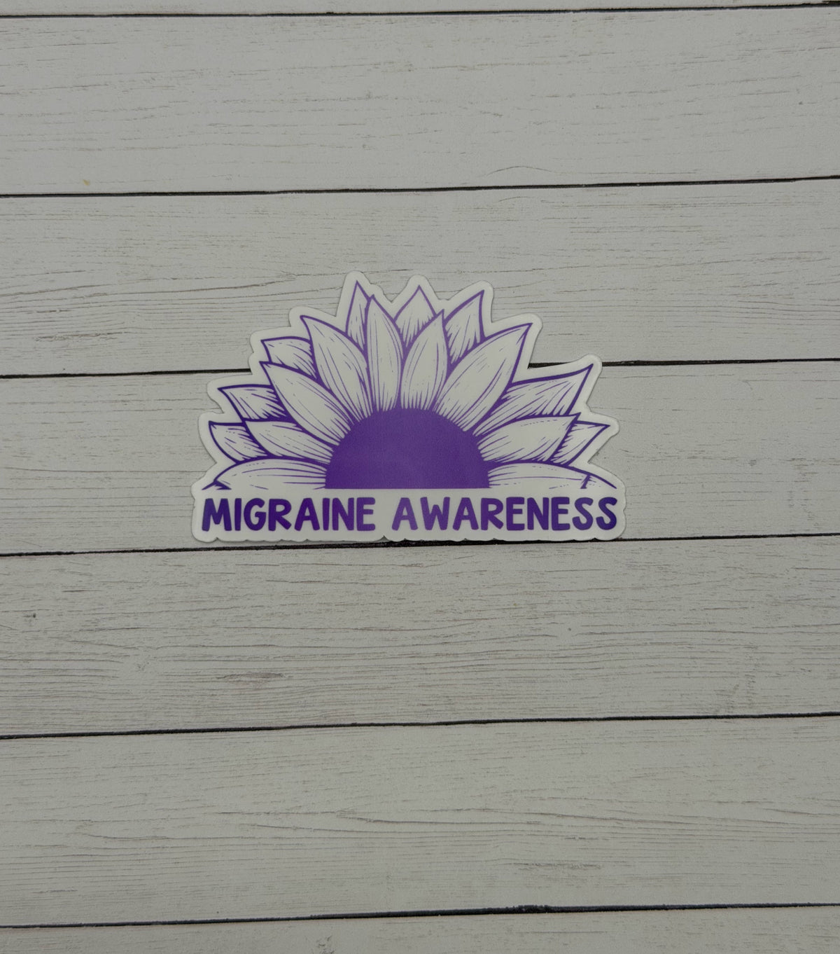 Migraine Awareness Sunflower Sticker or Magnet