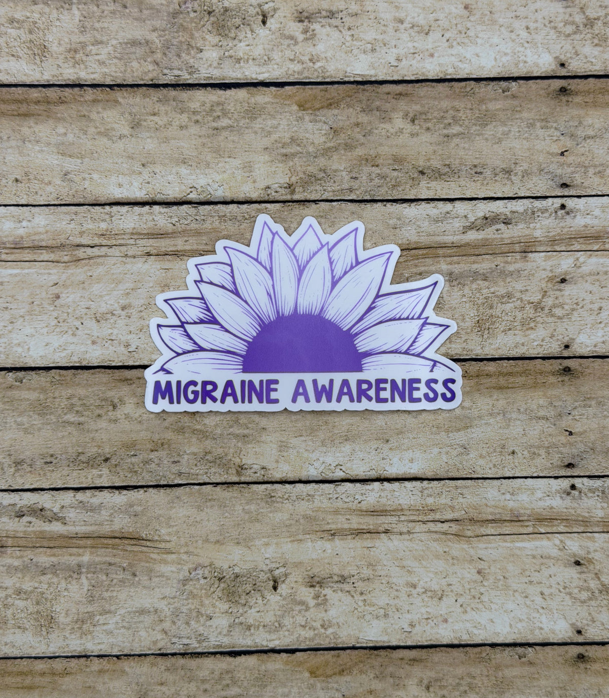 Migraine Awareness Sunflower Sticker or Magnet