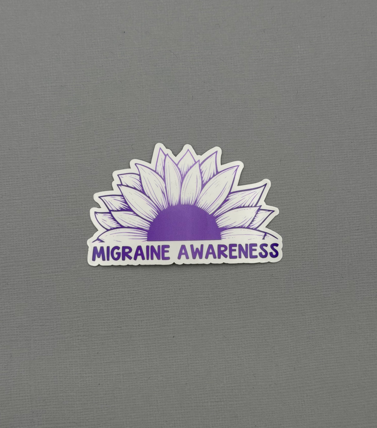 Migraine Awareness Sunflower Sticker or Magnet