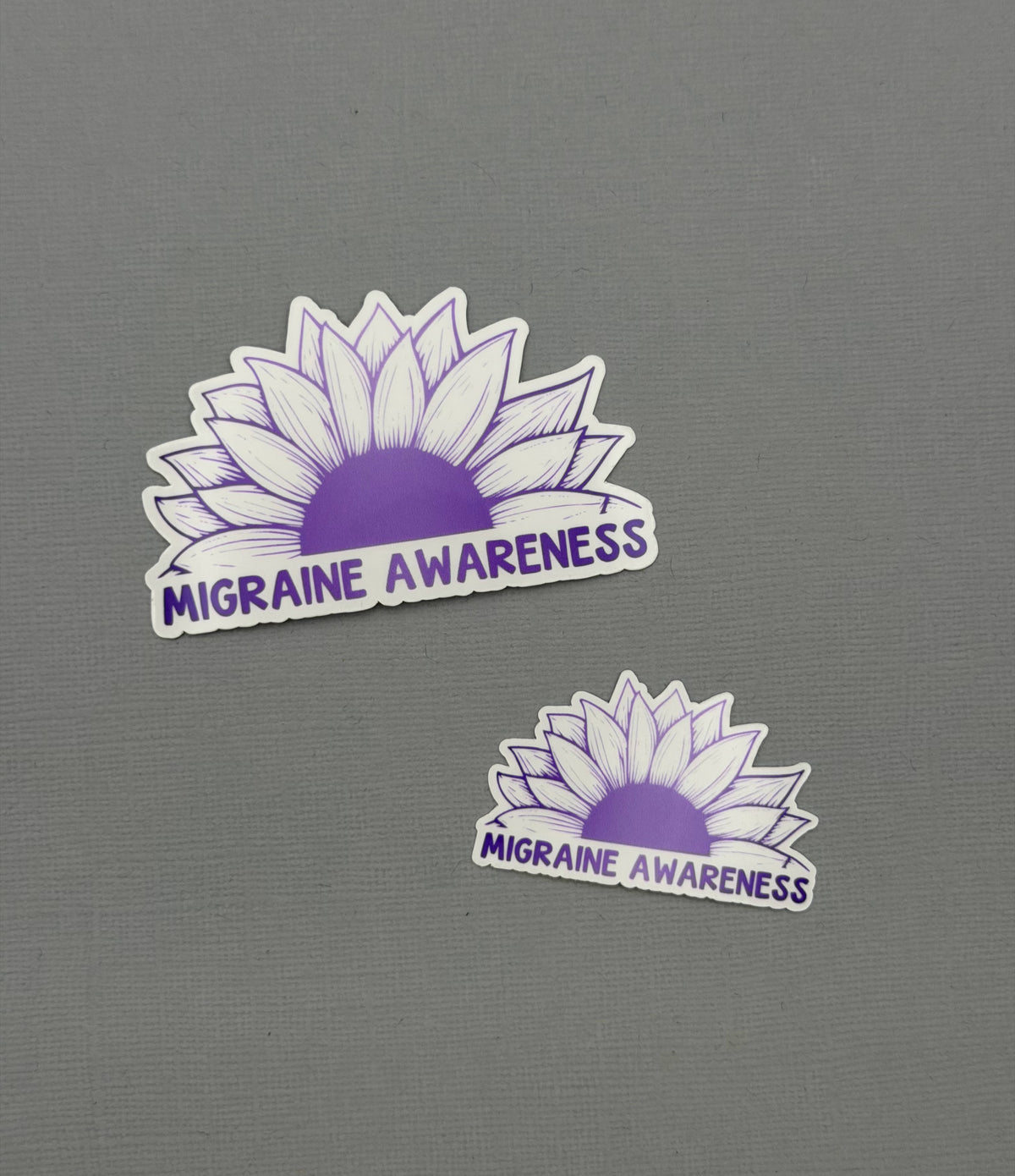 Migraine Awareness Sunflower Sticker or Magnet