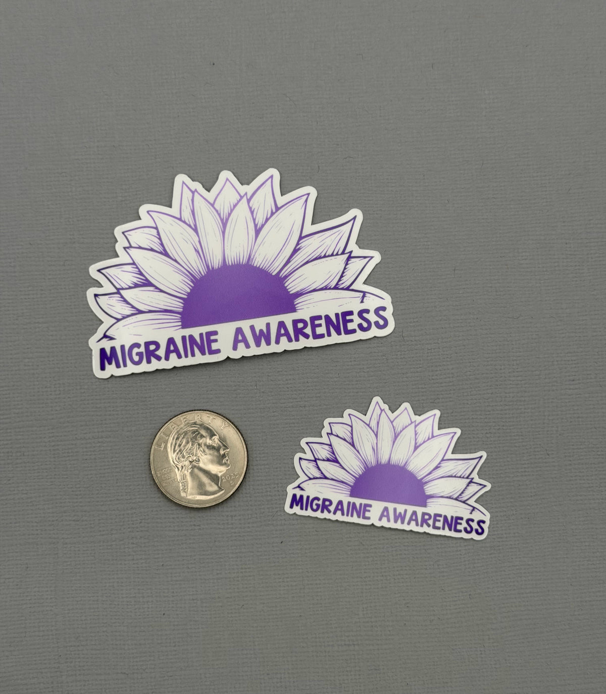 Migraine Awareness Sunflower Sticker or Magnet