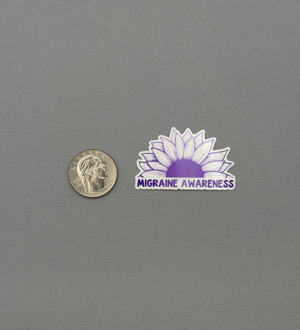 Migraine Awareness Sunflower Sticker or Magnet