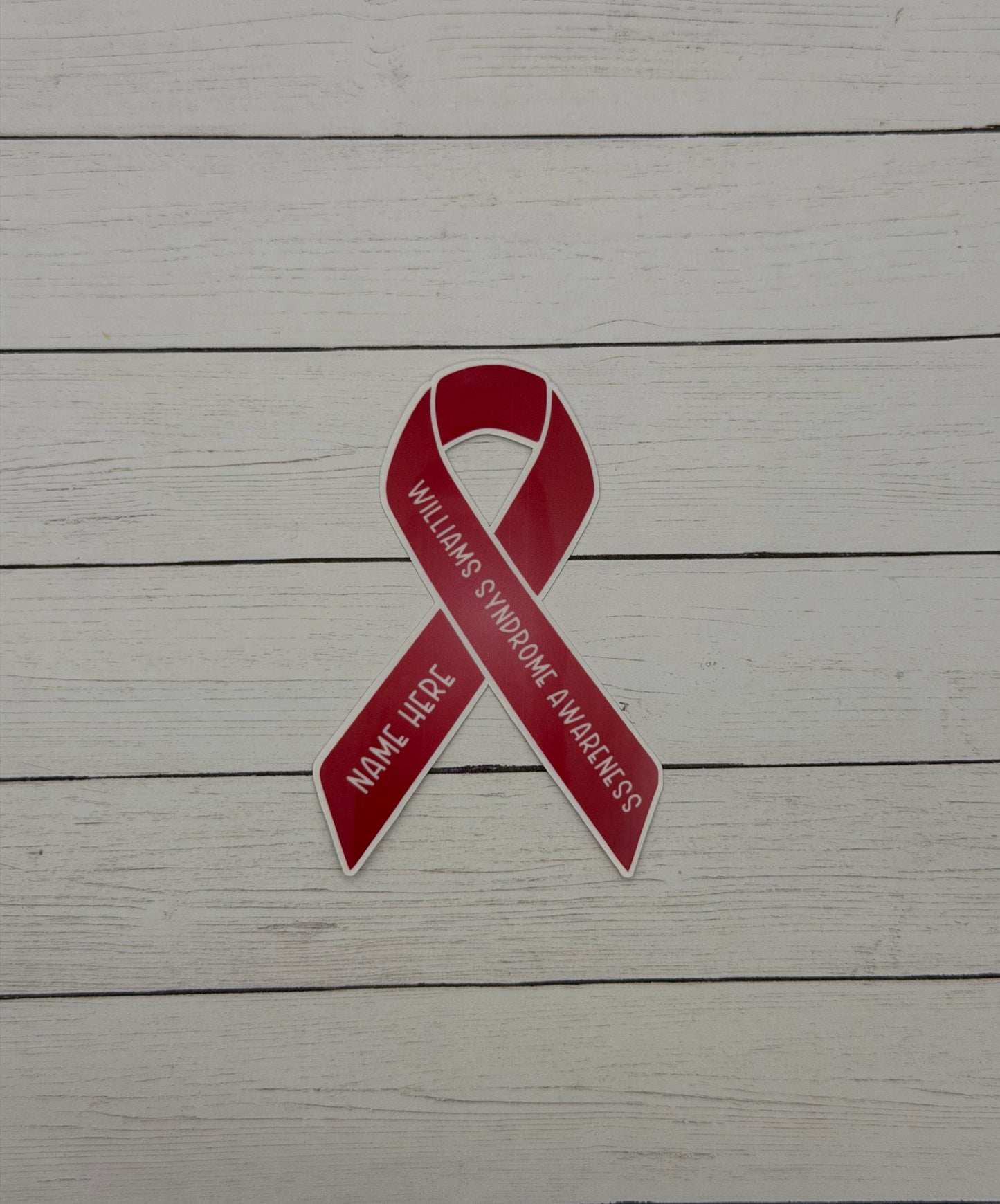 Williams Syndrome Awareness Custom Ribbon Sticker or Magnet