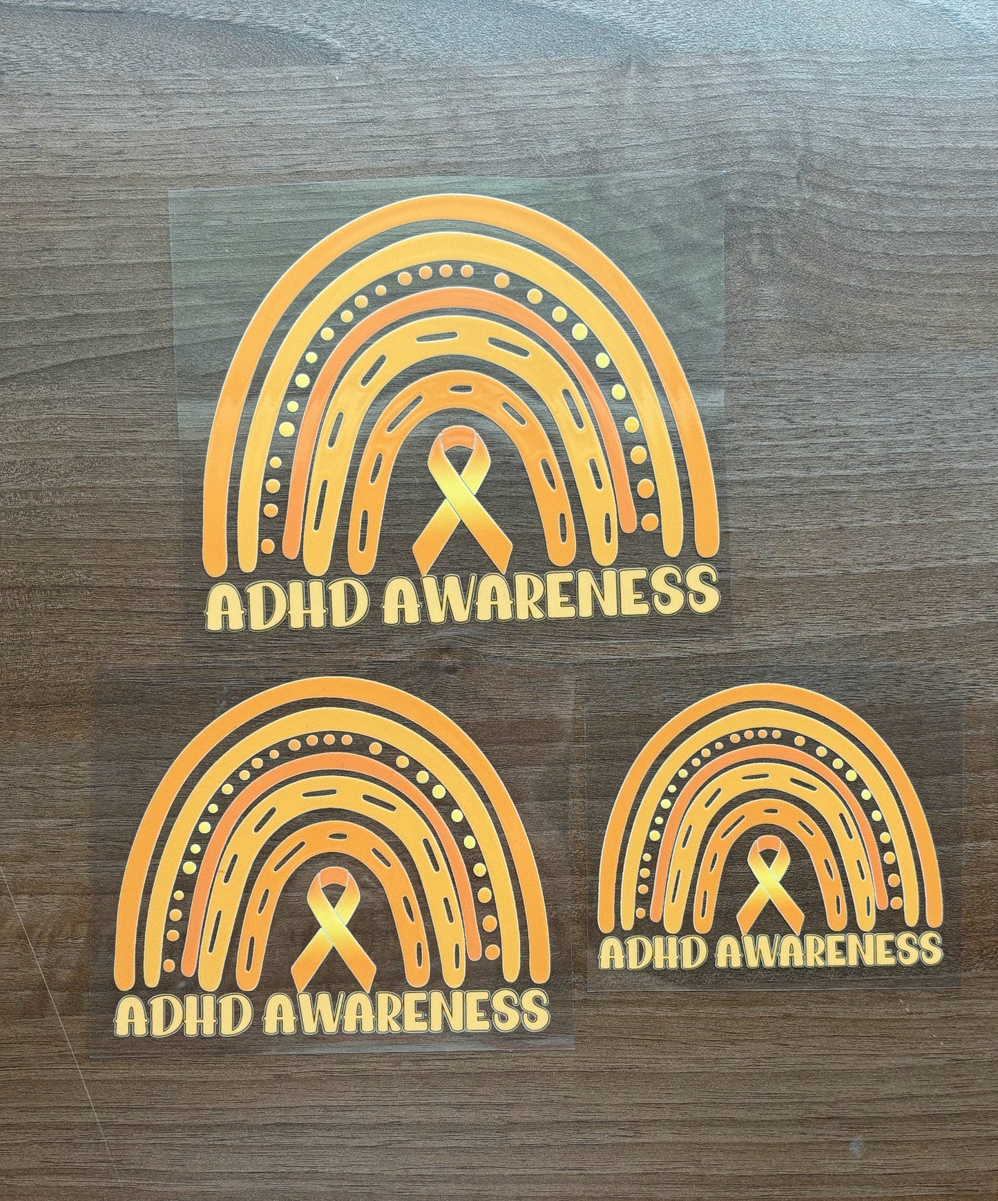 ADHD Awareness Rainbow Car Decal