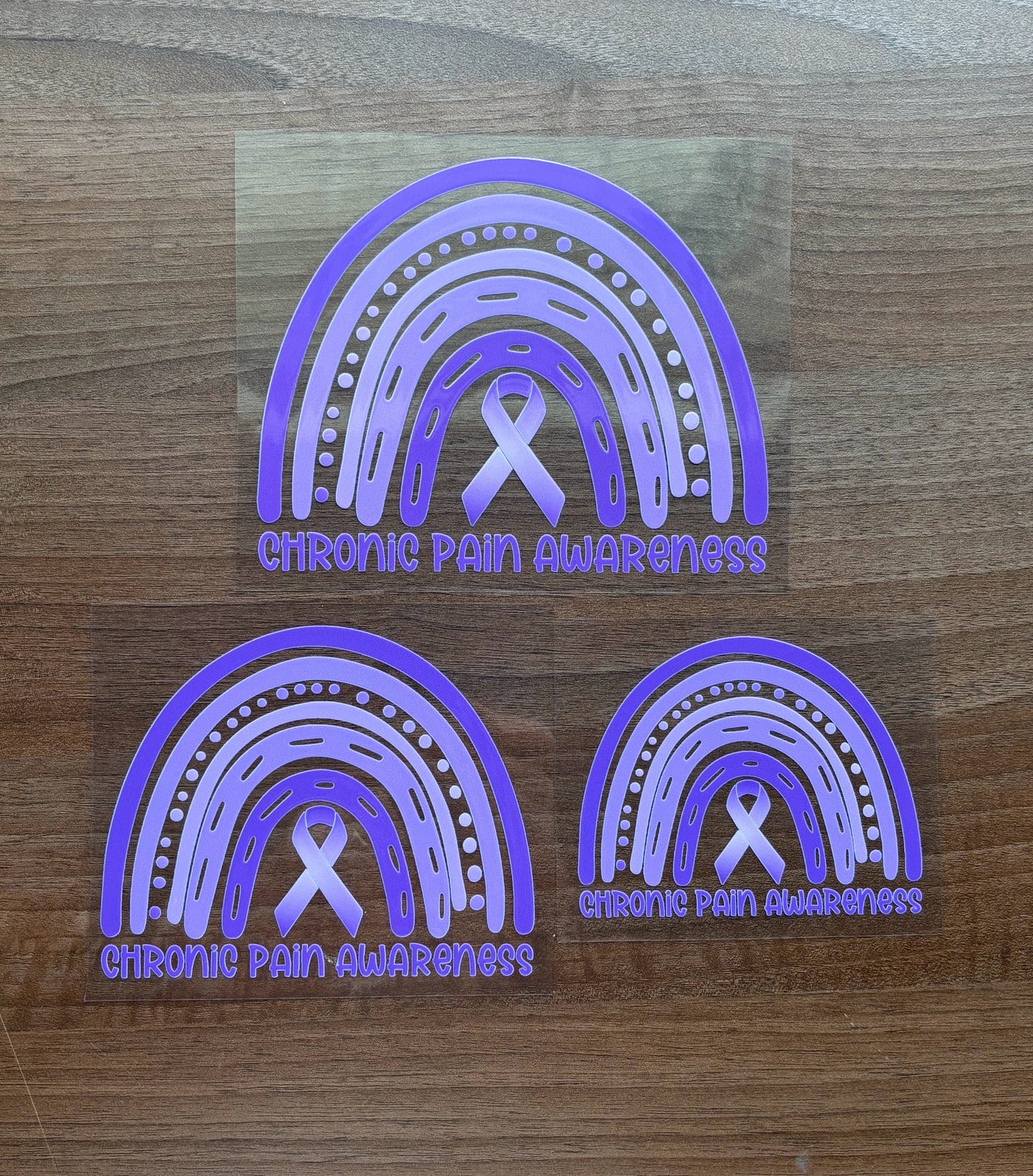 Chronic Pain Awareness Rainbow Car Decal