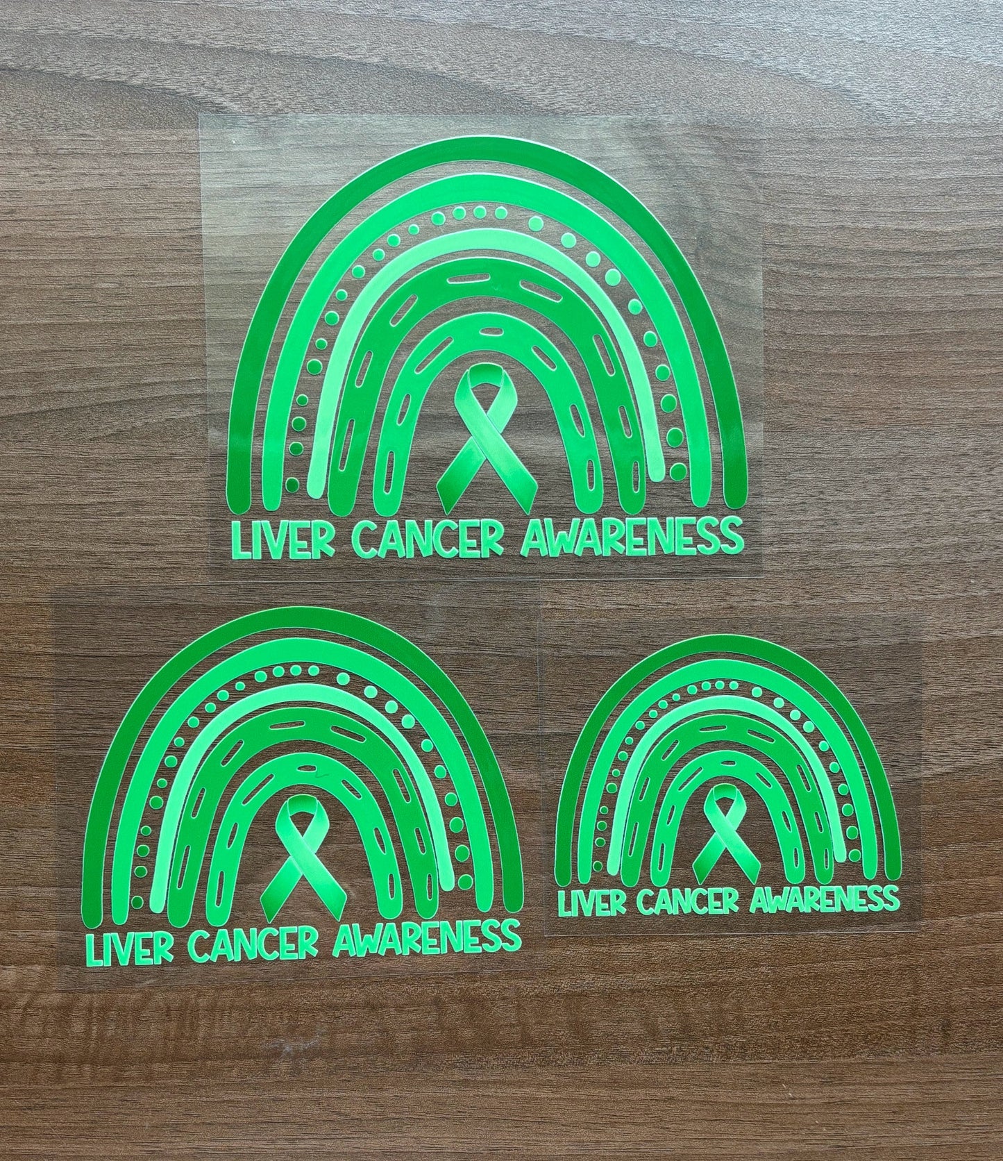 Liver Cancer Awareness Rainbow Car Decal