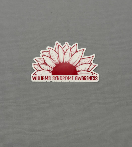Williams Syndrome Awareness Sunflower Sticker or Magnet
