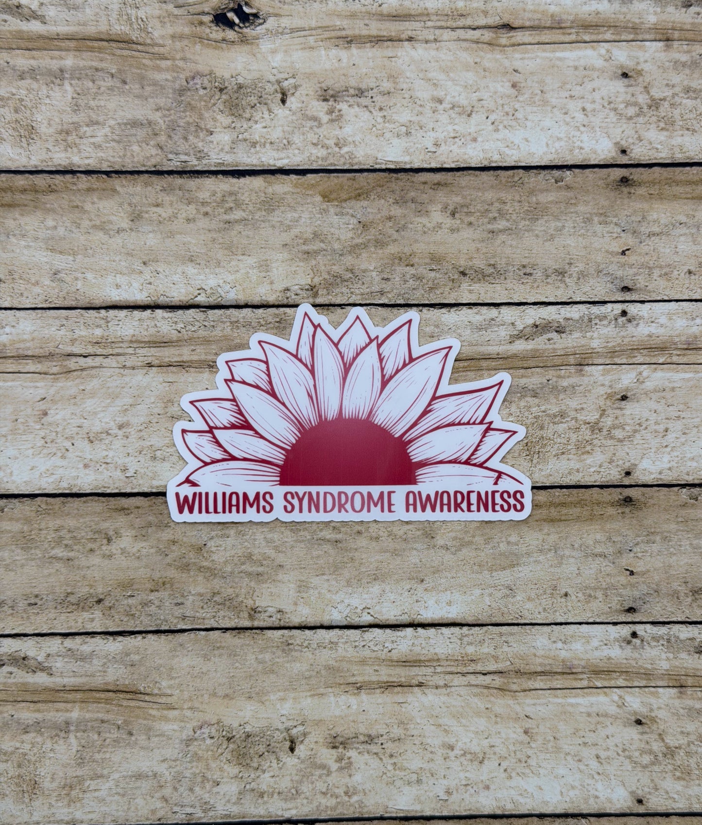 Williams Syndrome Awareness Sunflower Sticker or Magnet