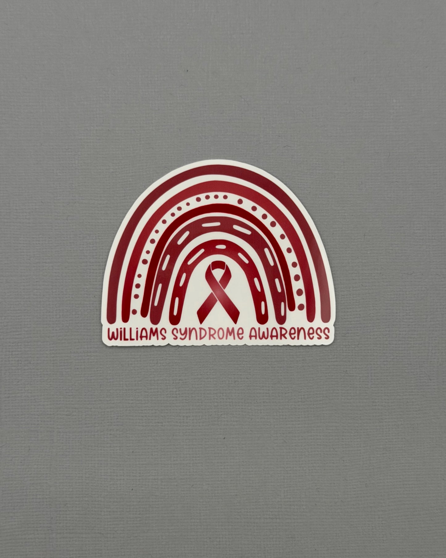 Williams Syndrome Awareness Rainbow Sticker or Magnet