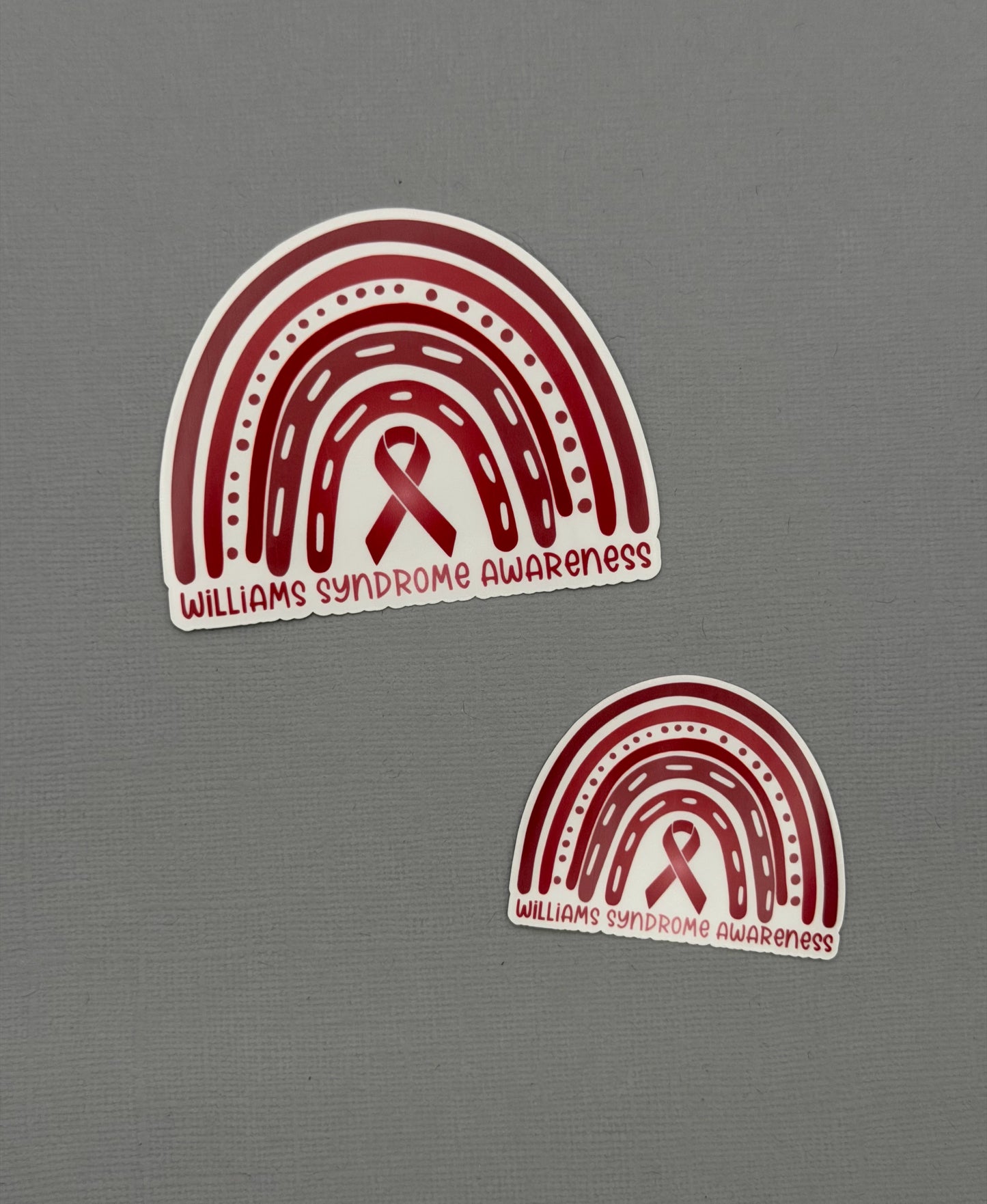 Williams Syndrome Awareness Rainbow Sticker or Magnet