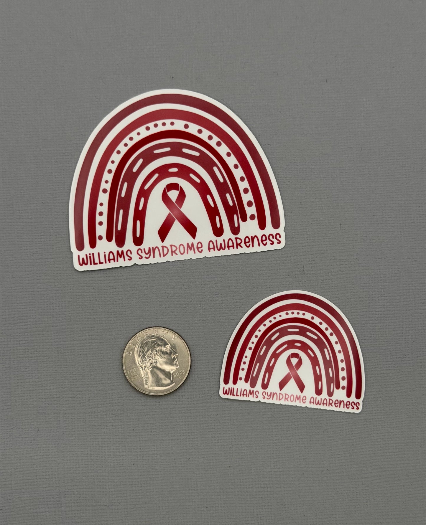 Williams Syndrome Awareness Rainbow Sticker or Magnet