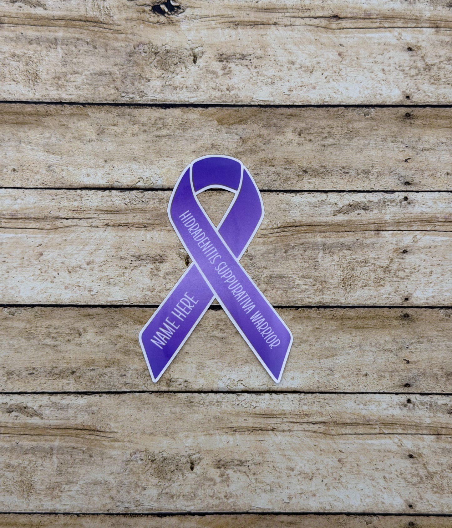 Hidradenitis Suppurativa Warrior Custom Ribbon Sticker or Magnet