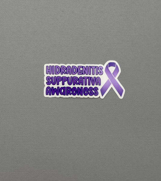 Hidradenitis Suppurativa Awareness with Ribbon Sticker or Magnet