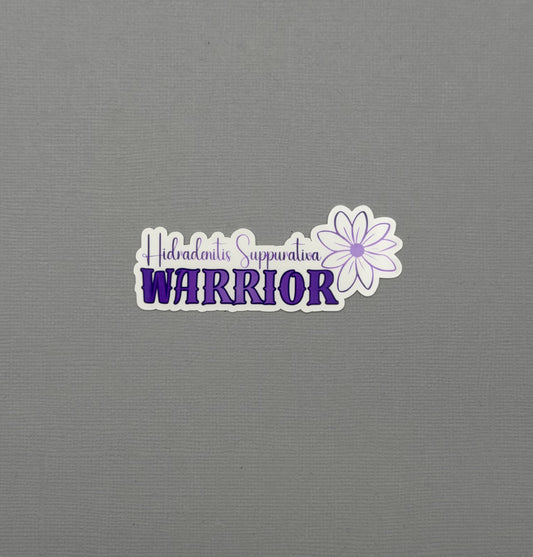 Hidradenitis Suppurativa Warrior Flower Sticker or Magnet