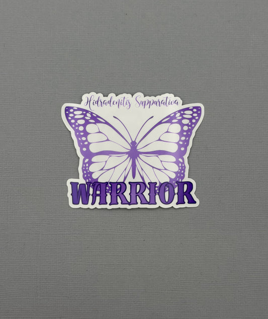 Hidradenitis Suppurativa Warrior Butterfly Sticker or Magnet