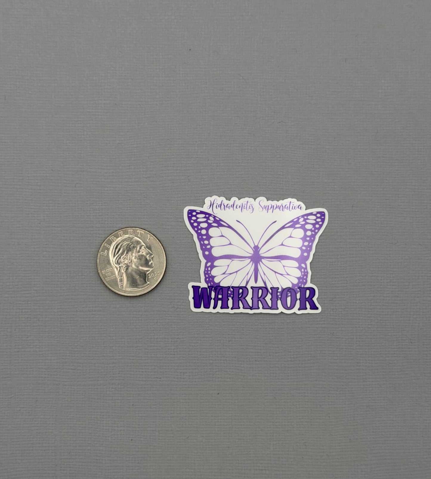 Hidradenitis Suppurativa Warrior Butterfly Sticker or Magnet