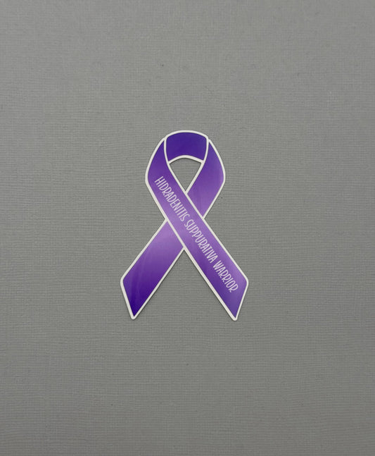 Hidradenitis Suppurativa Warrior Ribbon Sticker or Magnet