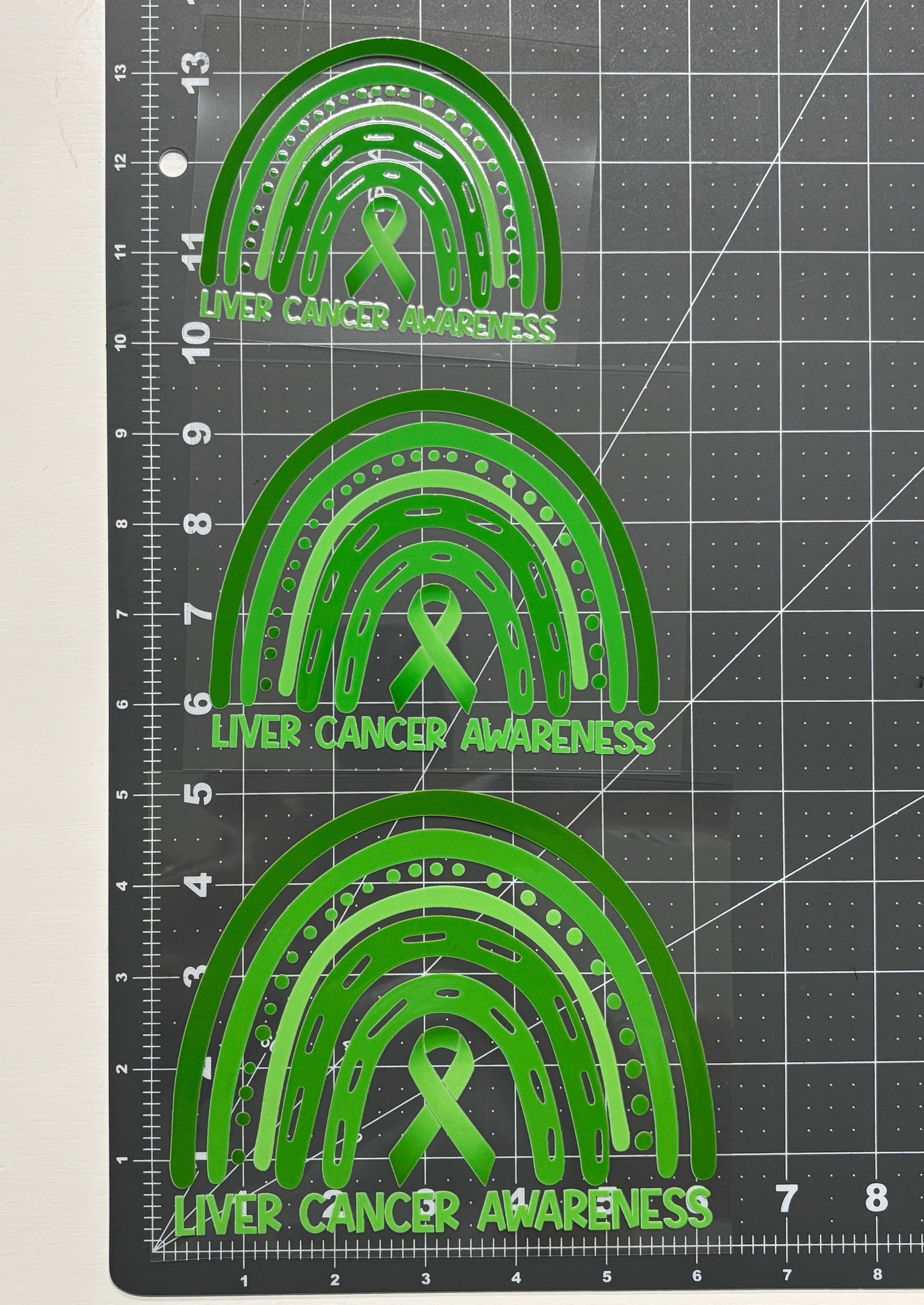 Liver Cancer Awareness Rainbow Car Decal