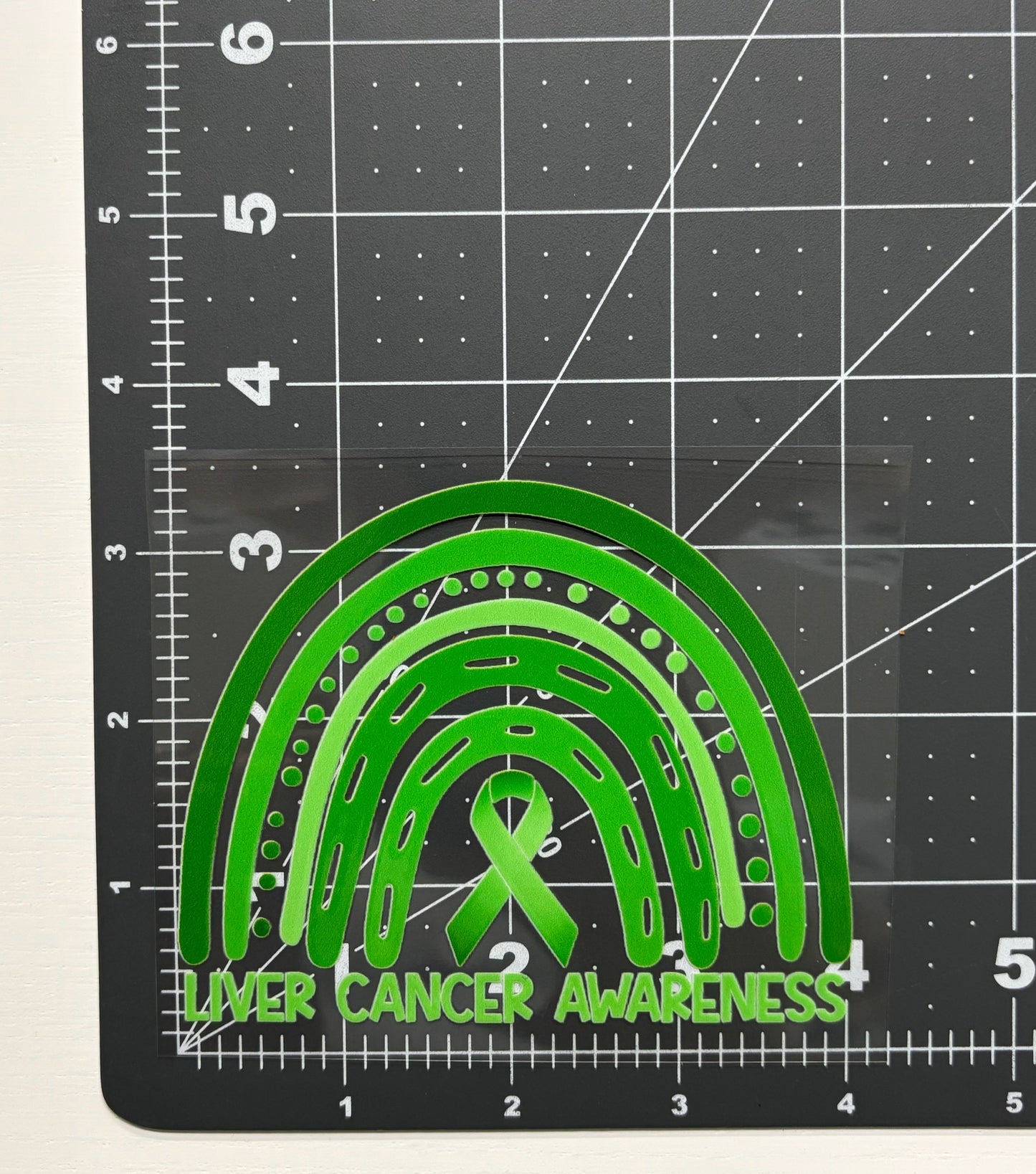 Liver Cancer Awareness Rainbow Car Decal
