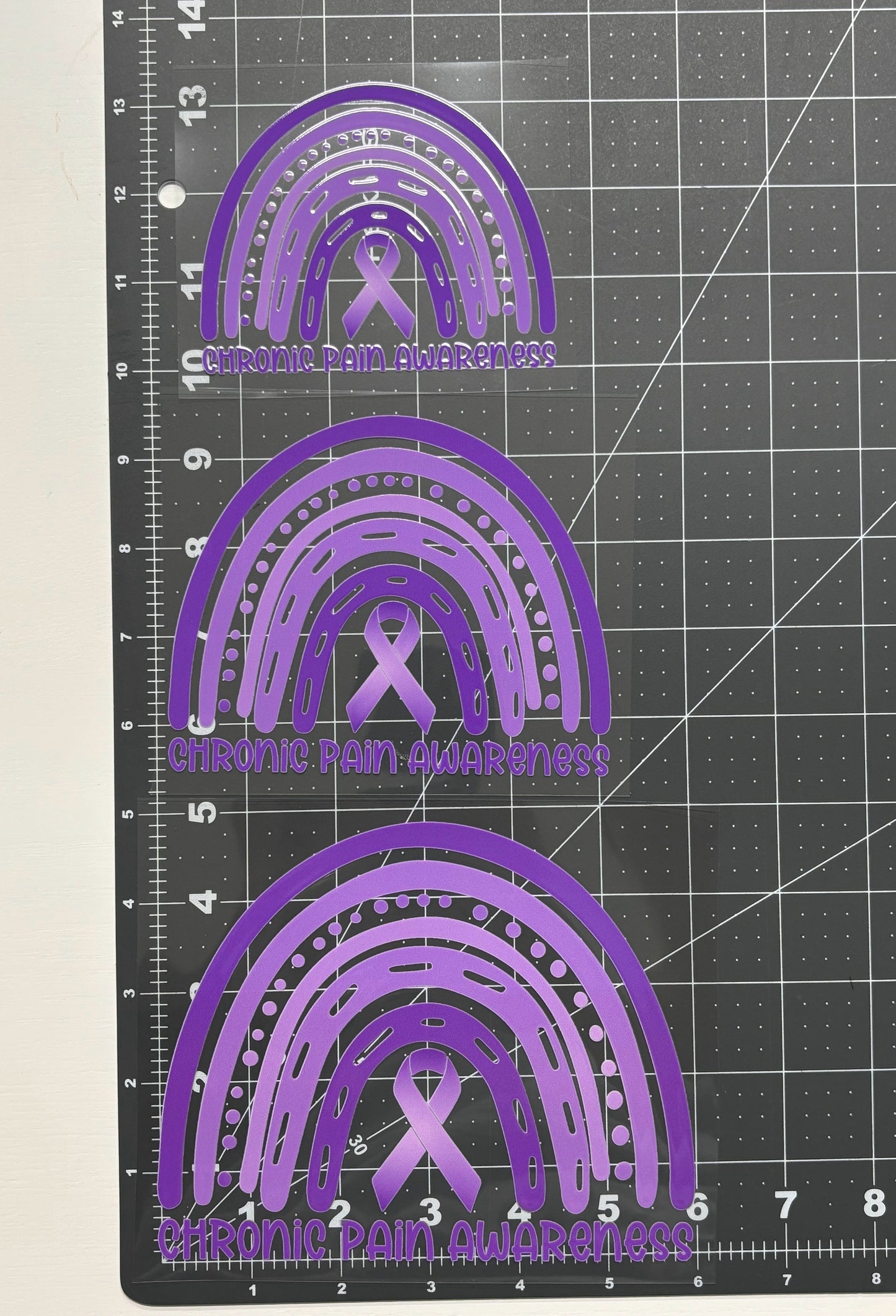 Chronic Pain Awareness Rainbow Car Decal