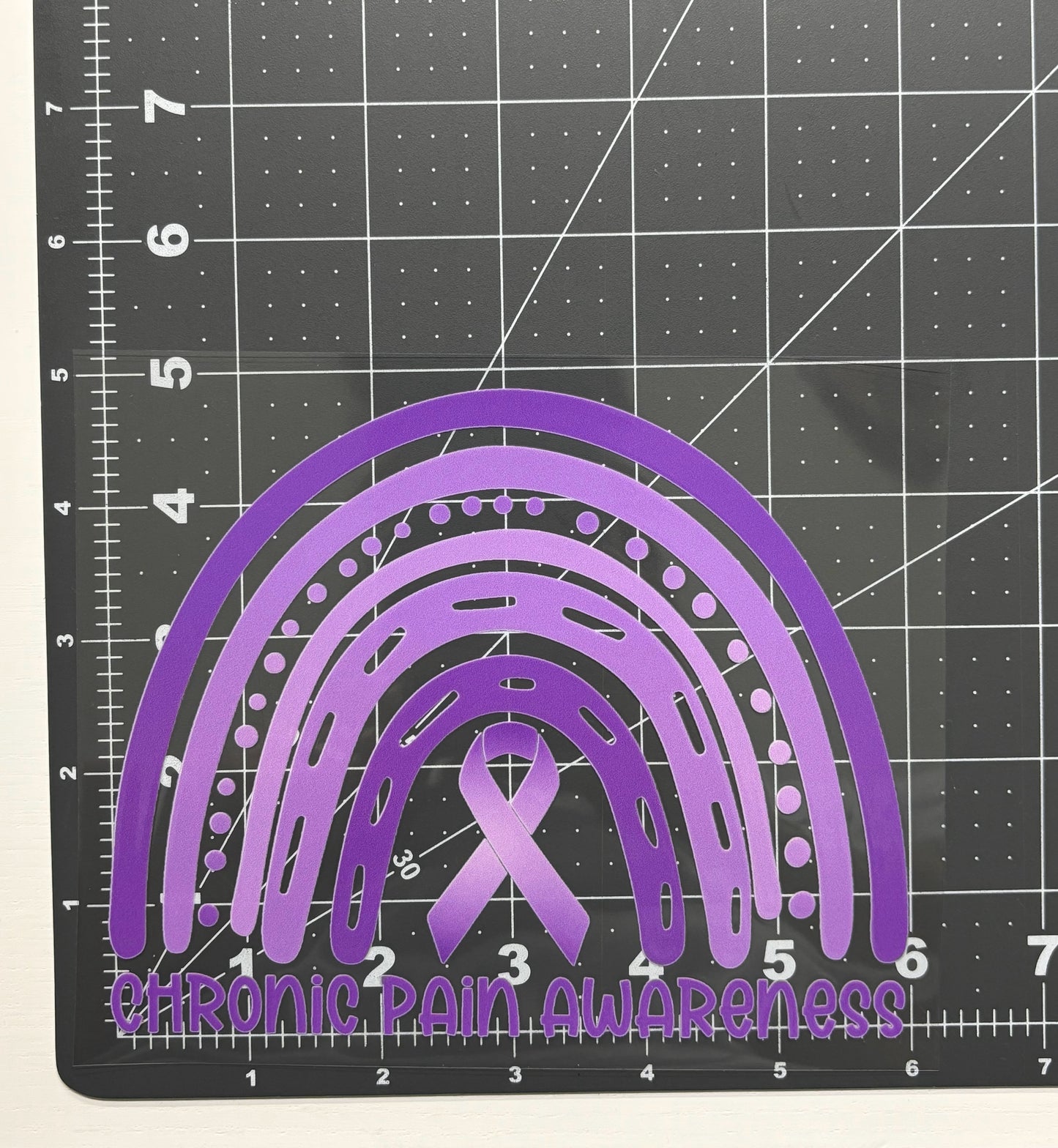 Chronic Pain Awareness Rainbow Car Decal