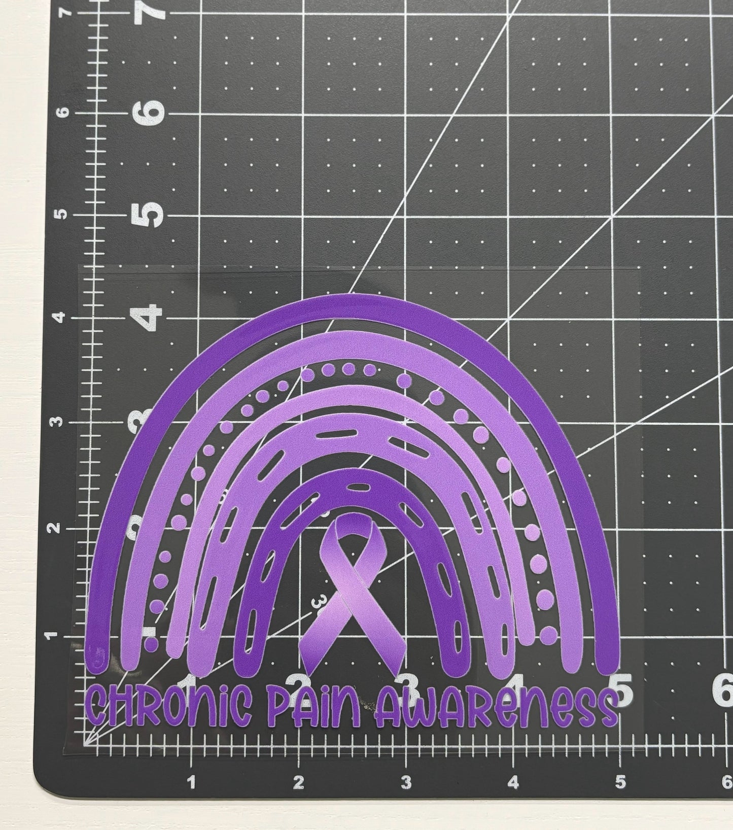 Chronic Pain Awareness Rainbow Car Decal